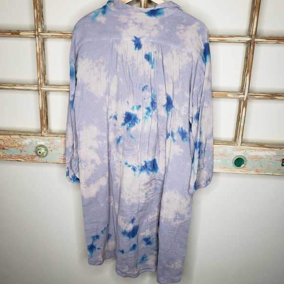 Kyla Seo NWT Tie-Dye Button up Duster ladies size large - Picture 7 of 7